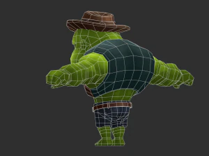 Hulk 2 Hand-Painted Low-Poly 3D Game Assets 3D Model