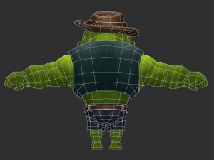 Hulk 2 Hand-Painted Low-Poly 3D Game Assets 3D Model