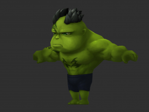 Hulk 3 Hand-Painted Low-Poly 3D Game Assets 3D Model