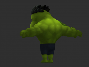 Hulk 3 Hand-Painted Low-Poly 3D Game Assets 3D Model