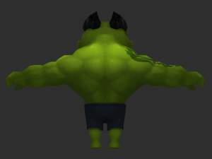 Hulk 3 Hand-Painted Low-Poly 3D Game Assets 3D Model