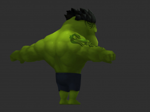 Hulk 3 Hand-Painted Low-Poly 3D Game Assets 3D Model