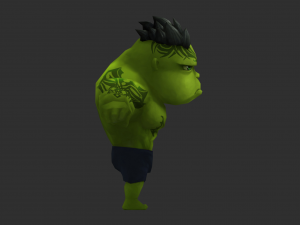 Hulk 3 Hand-Painted Low-Poly 3D Game Assets 3D Model