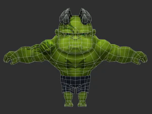Hulk 3 Hand-Painted Low-Poly 3D Game Assets 3D Model