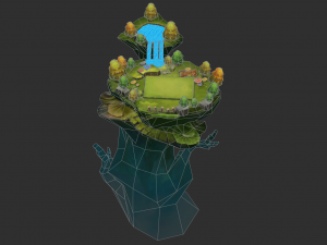 Waterfall Map Hand-Painted Game Assets 3D 模型
