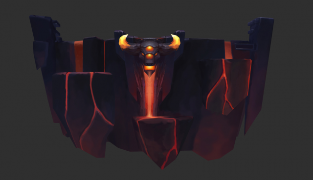 Volcano Map Hand-Painted Game Assets 3D Model .c4d .max .obj .3ds .fbx .stl .blend 