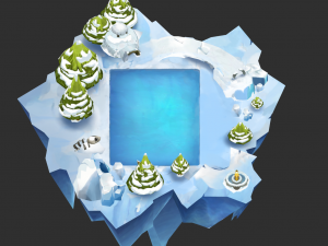 Ice Map Hand-Painted Game Assets Model 3D