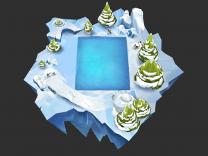 Ice Map Hand-Painted Game Assets Model 3D