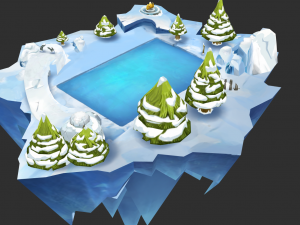 Ice Map Hand-Painted Game Assets Model 3D