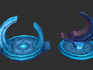 Risorse di gioco dipinte a mano della Torre di ghiaccio Modello 3D