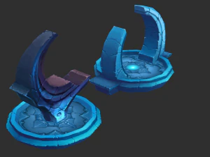 Ice Tower Hand-Painted Game Assets 3D Model