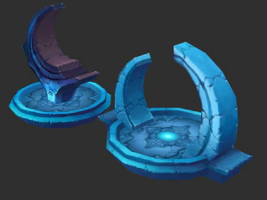 Ice Tower Hand-Painted Game Assets 3D Model