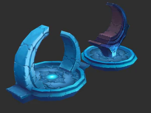 Ice Tower Hand-Painted Game Assets 3D Model