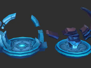 Ice Tower Hand-Painted Game Assets 3D Model