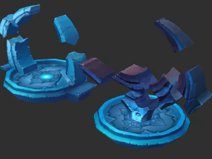 Ice Tower Hand-Painted Game Assets 3D Model