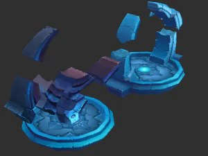 Ice Tower Hand-Painted Game Assets 3D Model