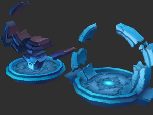 Ice Tower Hand-Painted Game Assets 3D Model