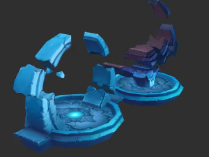 Ice Tower Hand-Painted Game Assets 3D Model