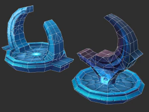 Ice Tower Hand-Painted Game Assets 3D Model