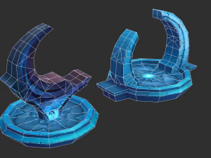 Ice Tower Hand-Painted Game Assets 3D Model