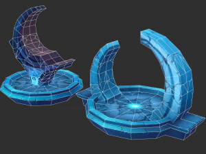 Ice Tower Hand-Painted Game Assets 3D Model