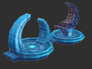 Ice Tower Hand-Painted Game Assets 3D Model