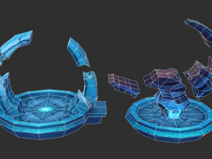 Ice Tower Hand-Painted Game Assets 3D Model
