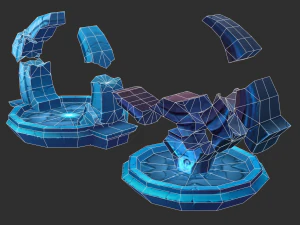 Ice Tower Hand-Painted Game Assets 3D Model