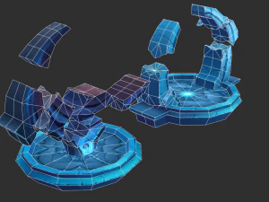 Ice Tower Hand-Painted Game Assets 3D Model