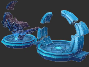 Ice Tower Hand-Painted Game Assets 3D Model