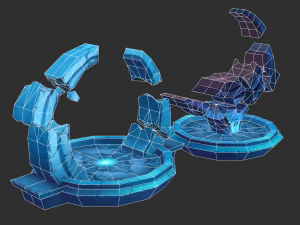 Ice Tower Hand-Painted Game Assets 3D Model