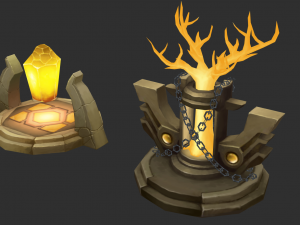 Jungle Tower Hand-Painted Game Assets 3D 모델