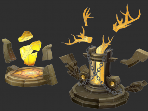 Jungle Tower Hand-Painted Game Assets 3D 모델