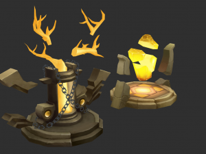 Jungle Tower Hand-Painted Game Assets 3D 모델