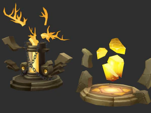 Jungle Tower Hand-Painted Game Assets 3D Model