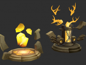Jungle Tower Hand-Painted Game Assets 3D 모델