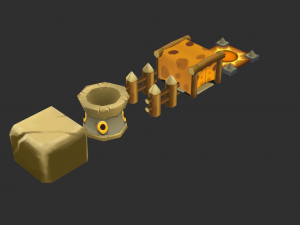 Jungle Items 1 Hand-Painted Game Assets 3D Model