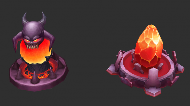 Volcano Tower Hand-Painted Game Assets Model 3D .c4d .max .obj .3ds .fbx .stl .blend 