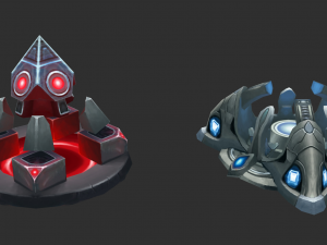 Factory Tower Hand-Painted Game Assets Model 3D