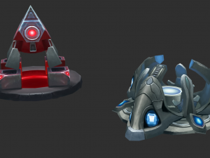 Factory Tower Hand-Painted Game Assets 3D मॉडल
