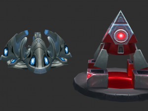 Factory Tower Hand-Painted Game Assets 3D मॉडल