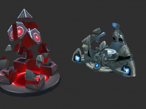 Factory Tower Hand-Painted Game Assets 3D मॉडल