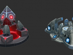 Factory Tower Hand-Painted Game Assets 3D मॉडल