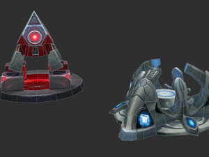 Factory Tower Hand-Painted Game Assets 3D मॉडल