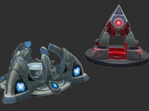 Factory Tower Hand-Painted Game Assets 3D मॉडल