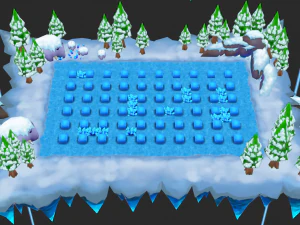 クリスマス マップの手描きのゲーム アセット 3Dモデル