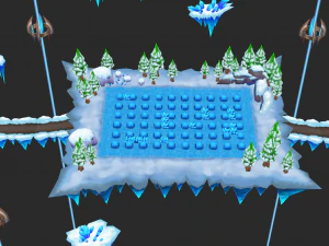 Christmas Map Hand-Painted Game Assets 3D Model