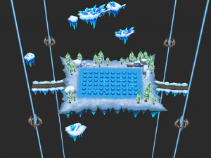 Christmas Map Hand-Painted Game Assets 3D Model