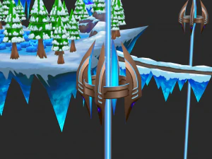 Christmas Map Hand-Painted Game Assets 3D Model