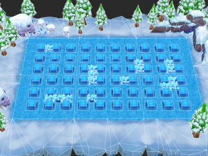 Christmas Map Hand-Painted Game Assets 3D Model